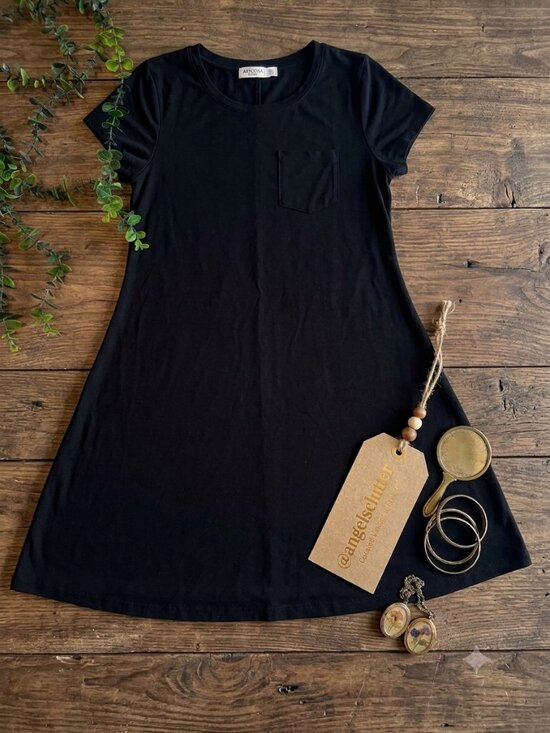 Arizona Jean Company Dresses & Skirts - NWT Soft & Comfy Black T-Shirt Dress - Size XS